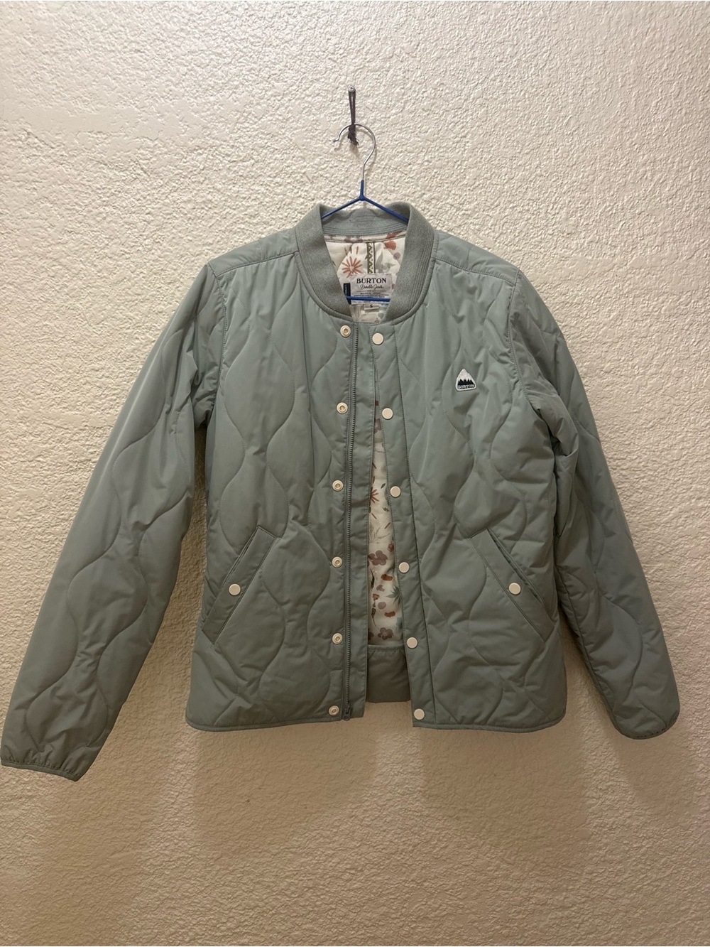 Burton Women’s Quilted Sage Green Bomber Jacket